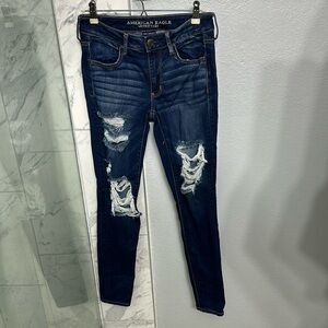 American eagle ripped jeans size 6 long